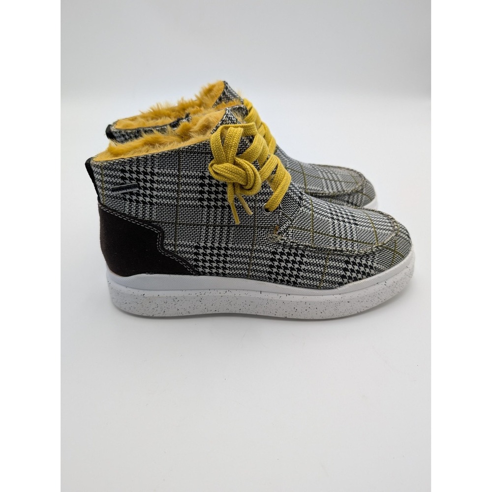 Romika Boots Womens Size 5.5 Gray Plaid Faux Fur Ankle Lace Up Zip Comfort Shoes